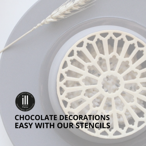 CHOCOLATE DECORATIONS EASY WITH OUR STENCILS ILLDESIGN FRANCE