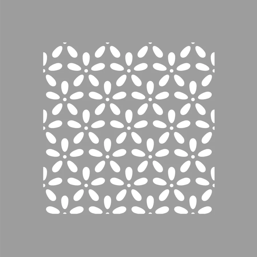 POCHOIR FLEURS GRILLE illDESIGN France