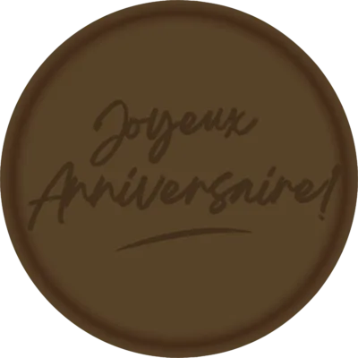Tampon en métal Joyeux anniversaire Italique illDESIGN France