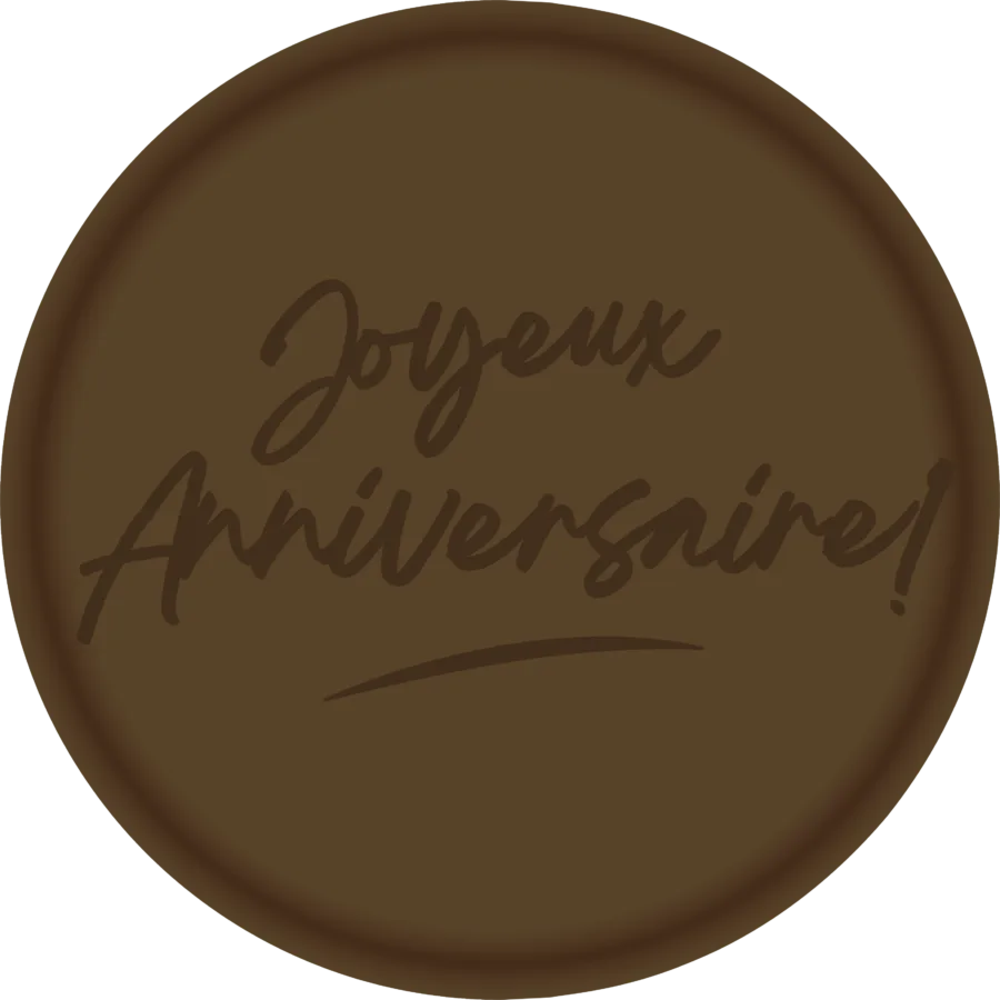 Tampon en métal Joyeux anniversaire Italique illDESIGN France