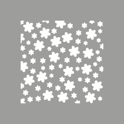 POCHOIR FLEURETTE CARRÉ illDESIGN France
